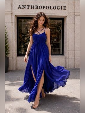 Anthropologie backless maxi dress. Size XS